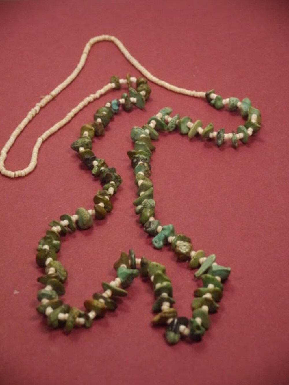 Vintage Turquoise Nugget and Heishi 32" Necklace